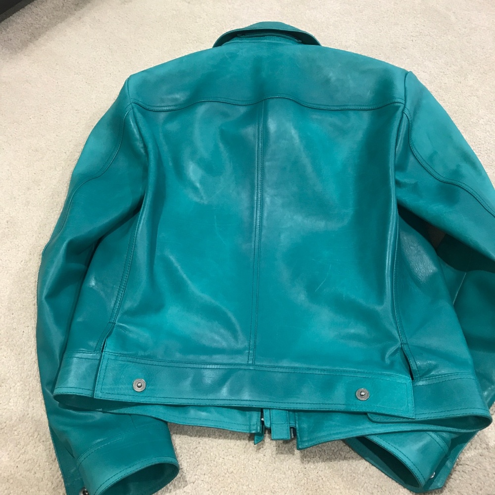 Tom Ford Rare Teal Green Leather Jacket - Gently Used - Picture 7 of 7